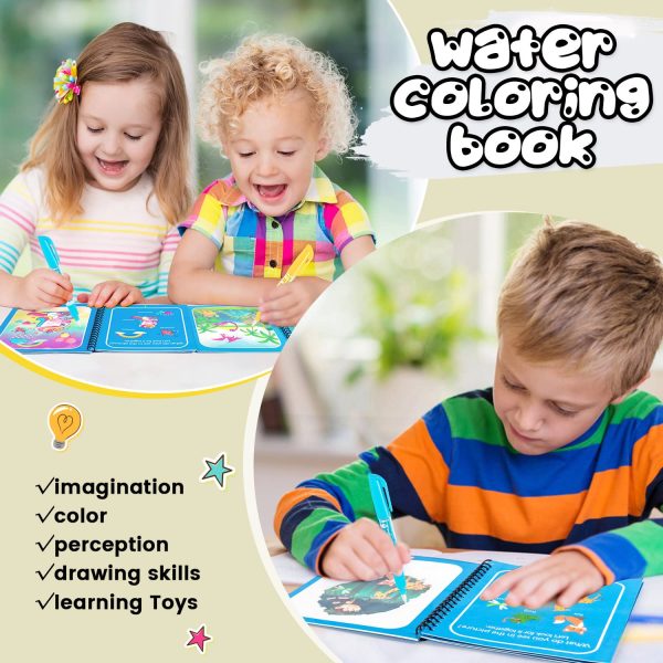 Magic Water Book Painting Drawing Coloring Board Book Magic Water Pen