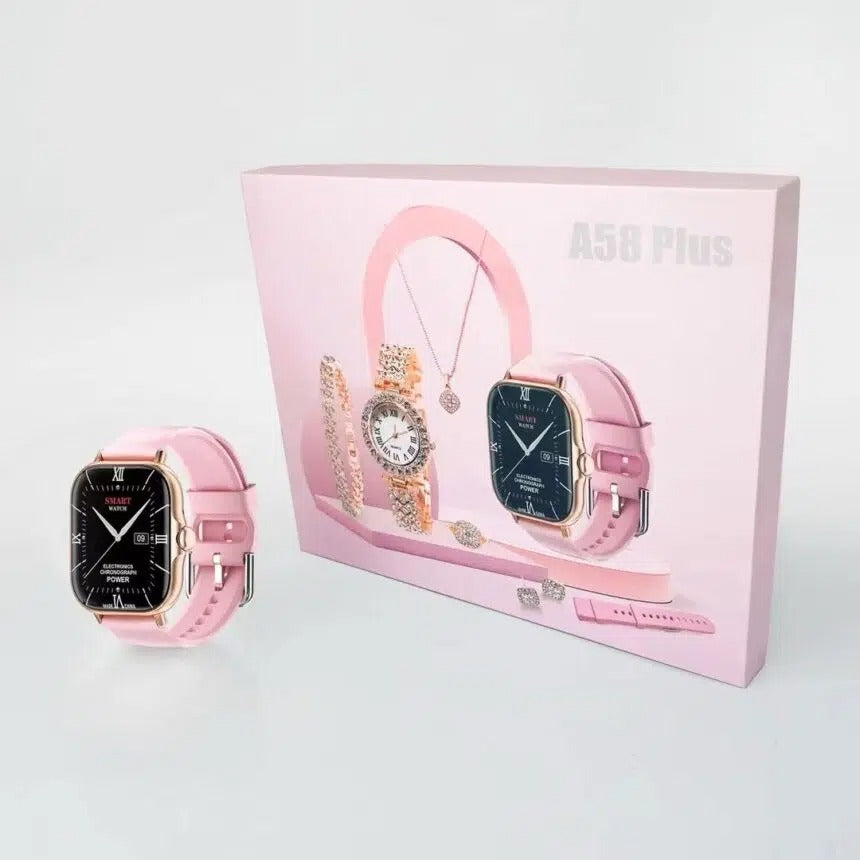 A58 Plus 6 In 1 – Smartwatch For Women | Best Quality Smart Watch For Girls |