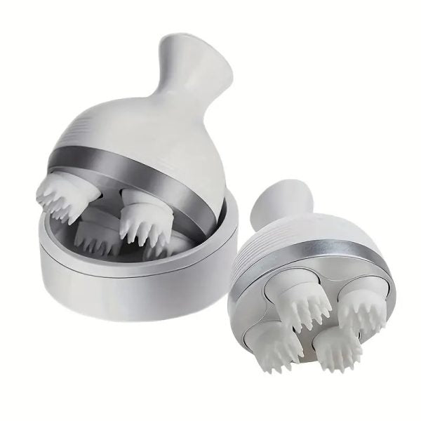 Scalp Massager, Electric Meridian Massage With 4 Moveable Massage Cluster, Rechargeable