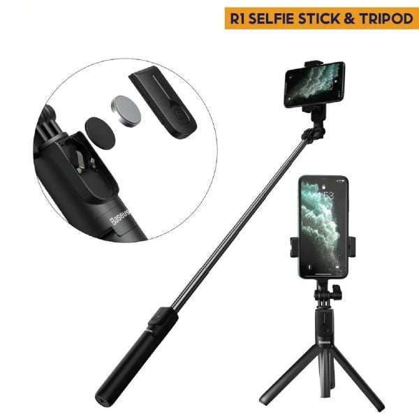 Selfie Stick with Tripod | Foldable Phone & Action Camera Stand | Compatible with iPhone & Android