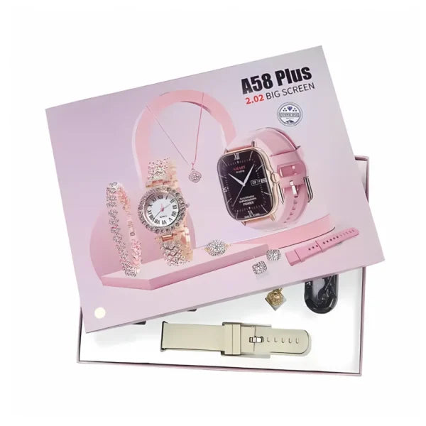 A58 Plus 6 In 1 – Smartwatch For Women | Best Quality Smart Watch For Girls |