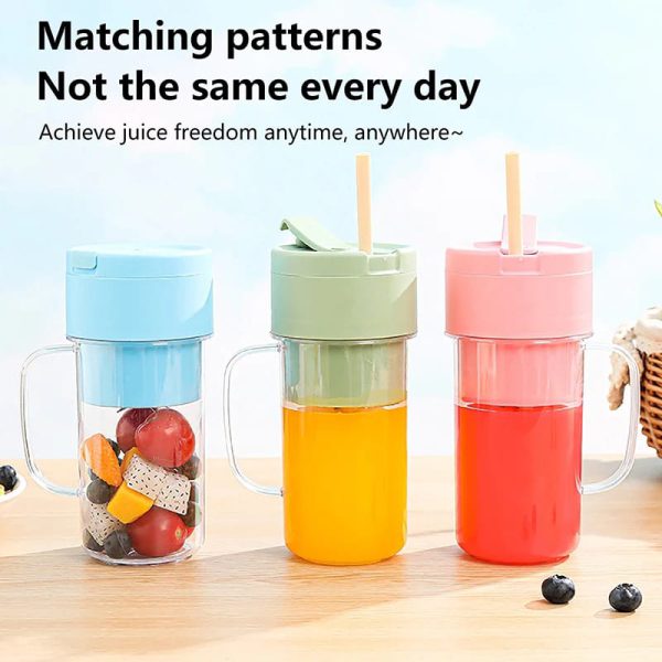 Mason Portable Mini Juicer Blender With Straw Cup | Juicer Portable Outdoor Juicing Cup