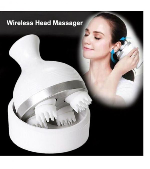 Scalp Massager, Electric Meridian Massage With 4 Moveable Massage Cluster, Rechargeable