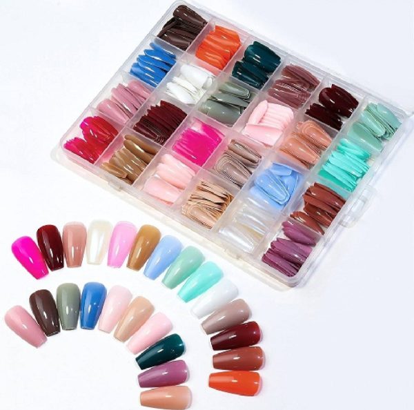 288 Pcs Colorful Nails Box| Abs Plastic | Nail Shaper Set