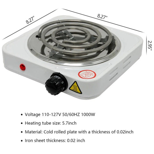 Electric Hot Plate Stove – Portable Coil Heating Cooker