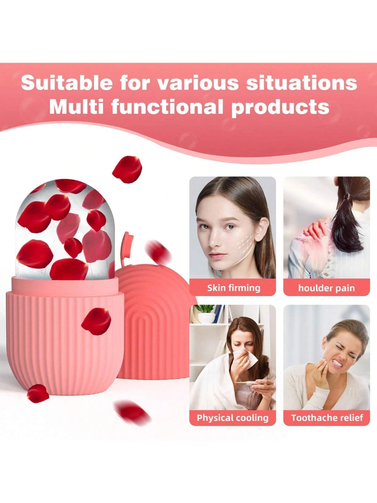 Reusable Facial Ice Roller For Face | Enhance Skin Glow Shrink