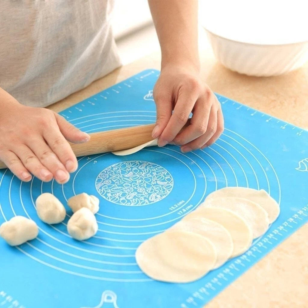 (Pack of 2)Silicone Baking Roti Mat With Measurements Heat Resistant | Non Stick Flour Rolling Mat