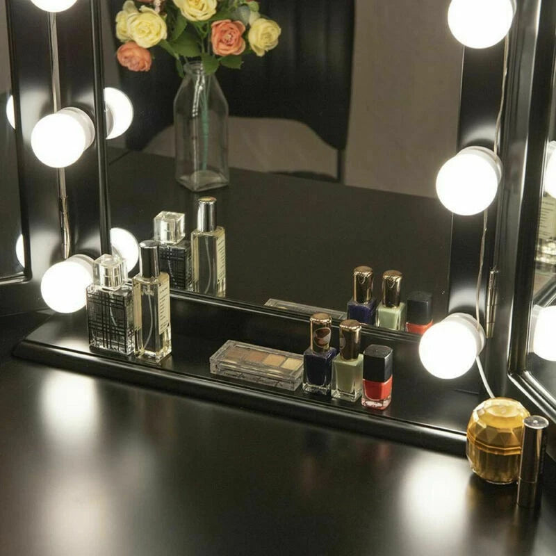 LED Vanity Mirror Lights Kit with 10 Dimmable Light Bulbs Hollywood Style