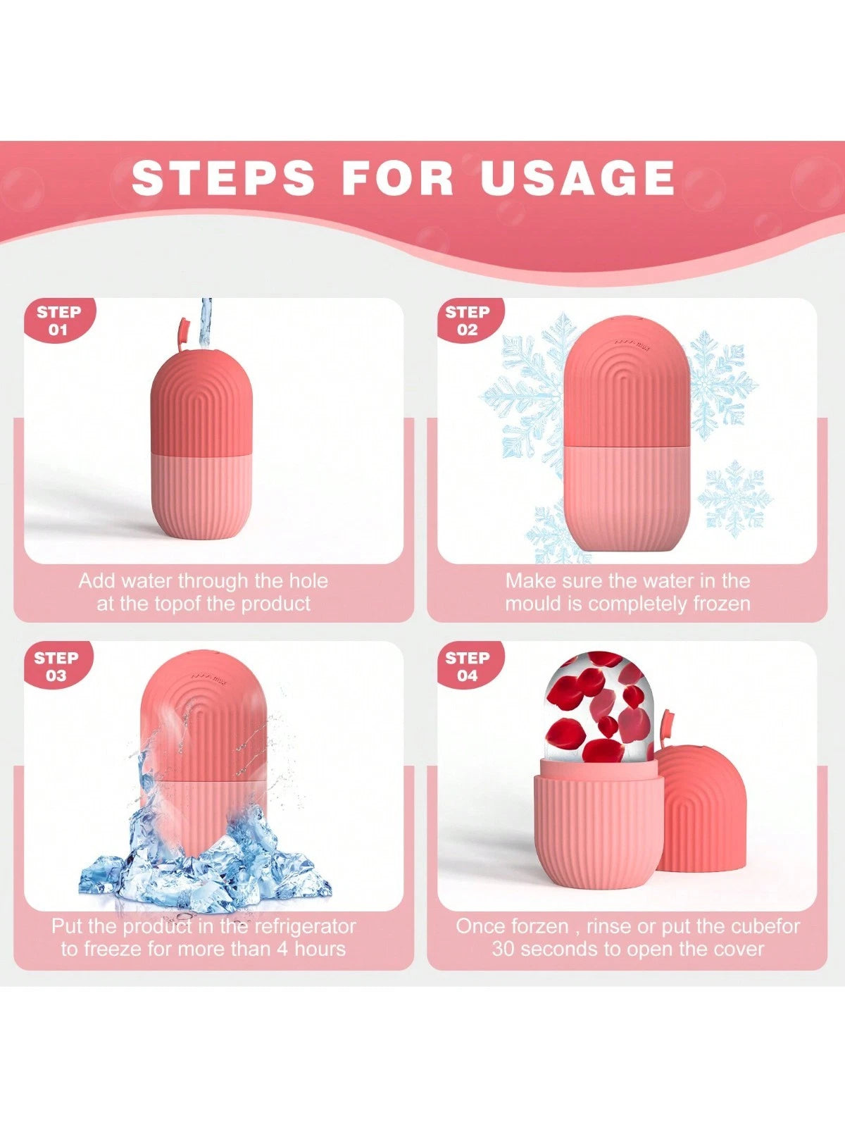 Reusable Facial Ice Roller For Face | Enhance Skin Glow Shrink