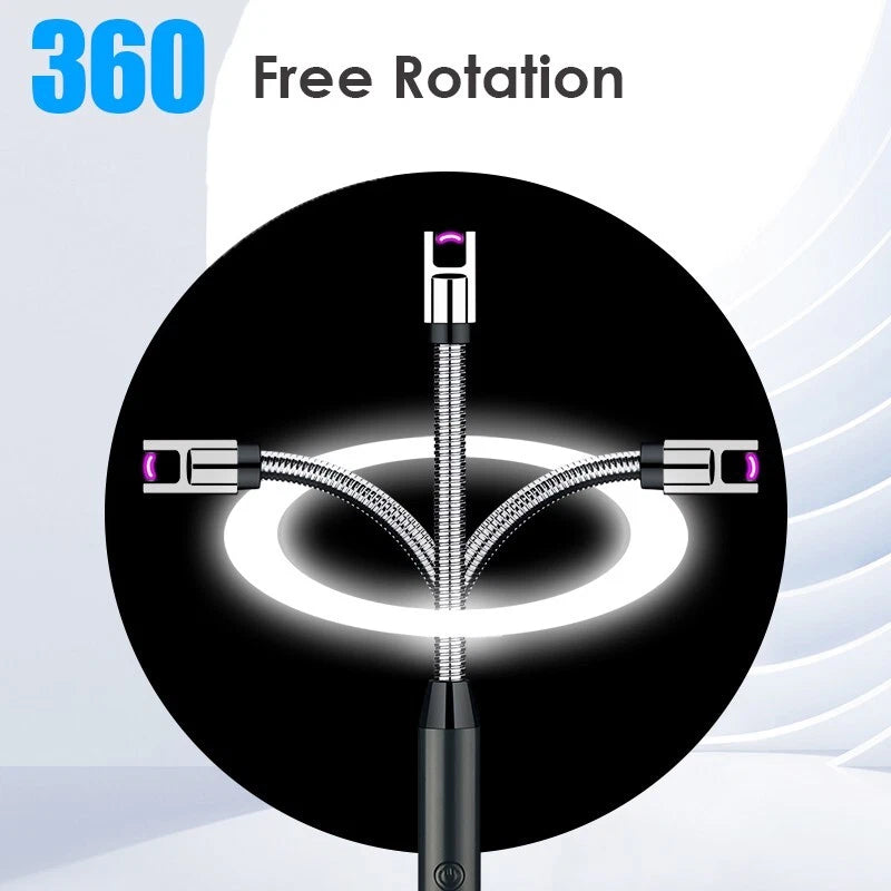 Arc Lighter With Usb Charging | Flameless Windproof | Led Battery Display | Safety Switch