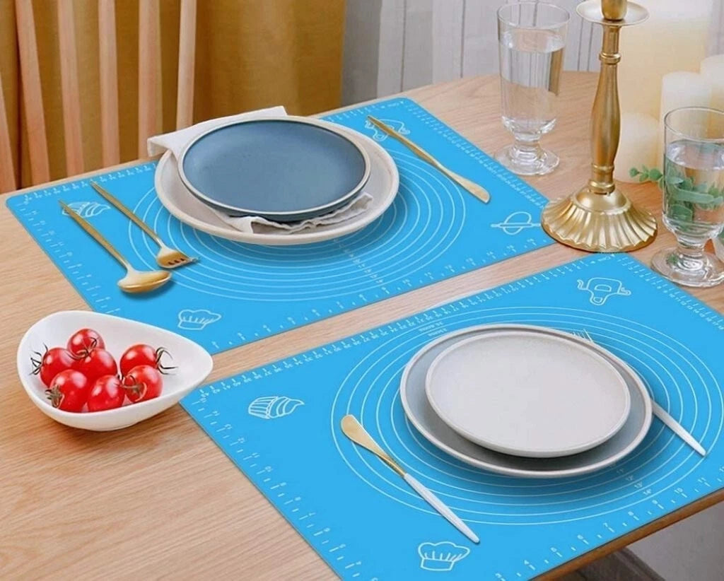 (Pack of 2)Silicone Baking Roti Mat With Measurements Heat Resistant | Non Stick Flour Rolling Mat