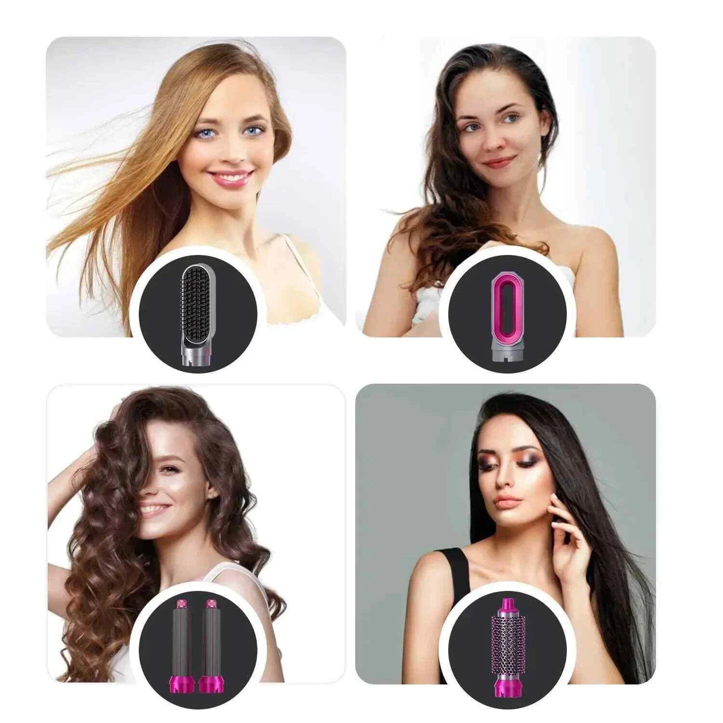 5-in-1 Hair Dryer Brush | Quick Drying, Curling, Volumizing & Straightening Tool