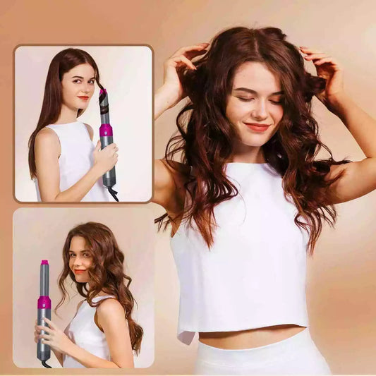 5-in-1 Hair Dryer Brush | Quick Drying, Curling, Volumizing & Straightening Tool