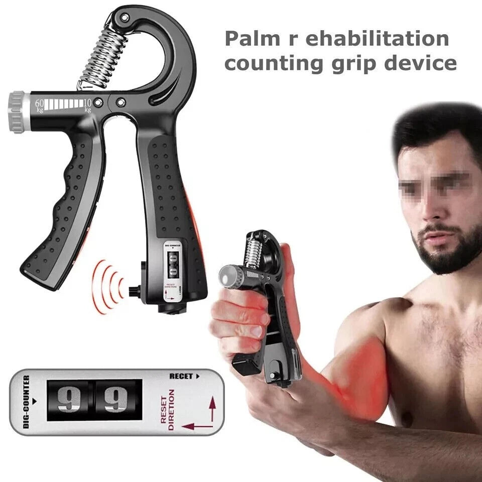 Adjustable Exerciser Hand Gripper With Counter Strengthener Adjustable Resistance
