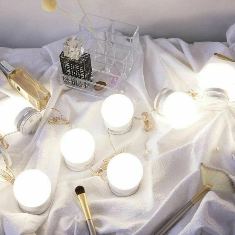 LED Vanity Mirror Lights Kit with 10 Dimmable Light Bulbs Hollywood Style