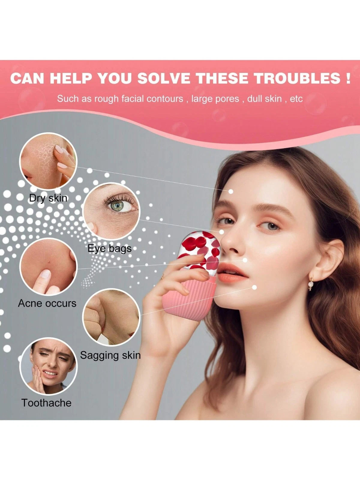 Reusable Facial Ice Roller For Face | Enhance Skin Glow Shrink