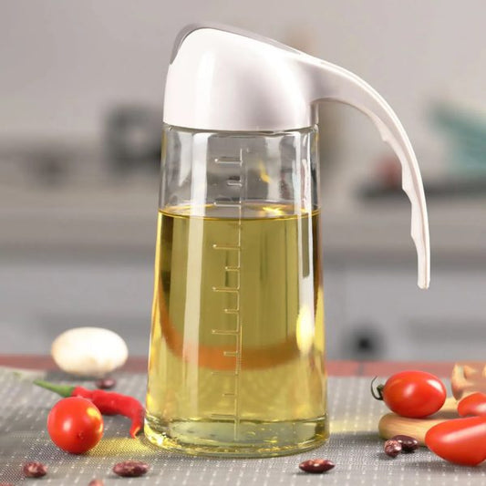 Glass Oil Bottle & Dispenser Jug Dual-purpose Oil Dispenser For Pouring And Spraying, High-pressure Sprayer