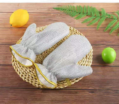 (Pair)Multipurpose Wire Dishwashing Gloves | Dishwashing Rags For Wet And Dry, Steel Wire Miracle Cleaning Cloth With Glove Shape, Non-scratch Wire Dish Cloths For Washing Dishes