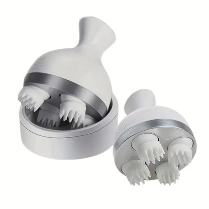 Scalp Massager, Electric Meridian Massage With 4 Moveable Massage Cluster, Rechargeable