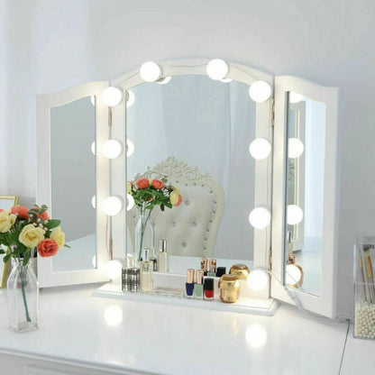 LED Vanity Mirror Lights Kit with 10 Dimmable Light Bulbs Hollywood Style