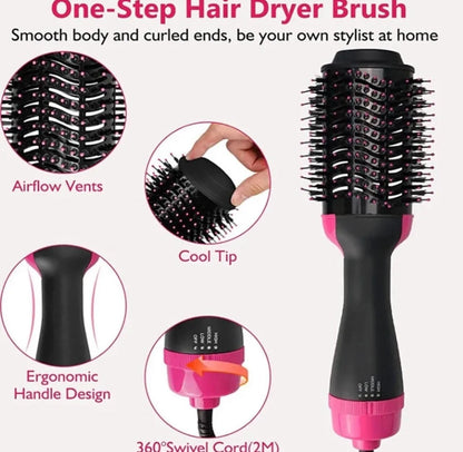 One Step 3 In 1 Hair Dryer And Volumizer / Hot Air Brush – Comb For Drying, Straightening, And Curling