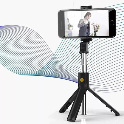 Selfie Stick with Tripod | Foldable Phone & Action Camera Stand | Compatible with iPhone & Android
