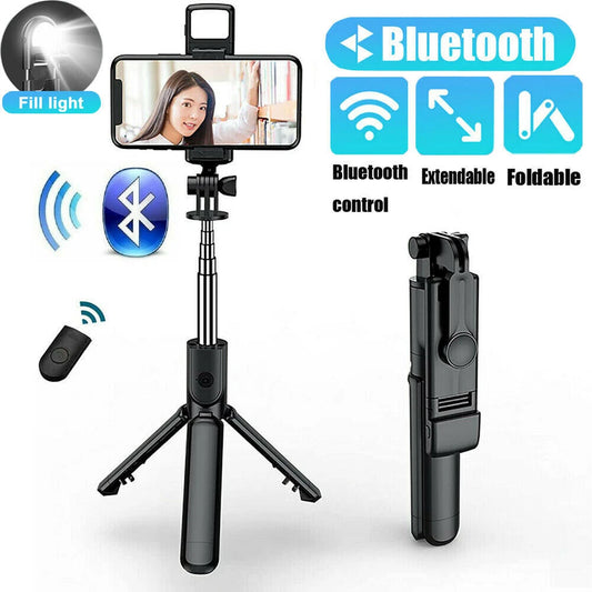 Selfie Stick with Tripod | Foldable Phone & Action Camera Stand | Compatible with iPhone & Android