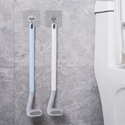 Golf Toilet Brush | Long Handle Silicone Toilet Brush, Flexible Silicone Rubber Toilet Brush Cleaning Golf Style