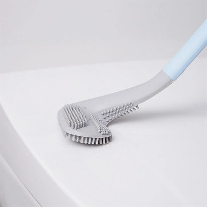 Golf Toilet Brush | Long Handle Silicone Toilet Brush, Flexible Silicone Rubber Toilet Brush Cleaning Golf Style