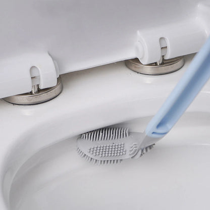 Golf Toilet Brush | Long Handle Silicone Toilet Brush, Flexible Silicone Rubber Toilet Brush Cleaning Golf Style